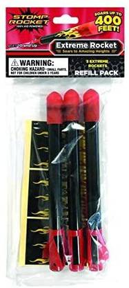 Stomp Rocket Extreme Rocket Refill Pack, 3 Rockets For Rocket Launcher - Outdoor Rocket Toy Gift For Boys And Girls- Ages 9 Y
