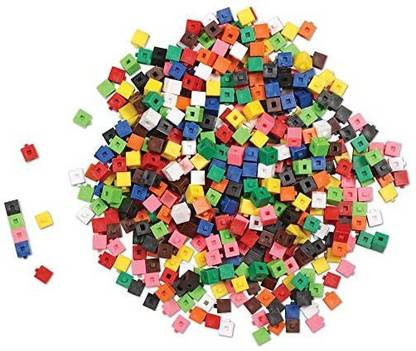 Learning Resources Interlocking Gram Unit Cubes, Math Classroom Teaching Aids, 10 Colors, Set Of 1, 000, Ages 6+