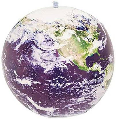 PLANET Earthball, Inflatable Earth Globe From Satellite Images, Glow In The Dark Cities