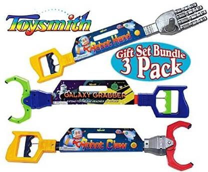 Toysmith Galaxy Grabber, Robot Hand & Robot Claw Gift Set Bundle - 3 Pack
