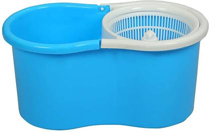 KAYKUS Mop Bucket With 2 Pc Fiber (Blue) Best High Class Quaility Strip Mop