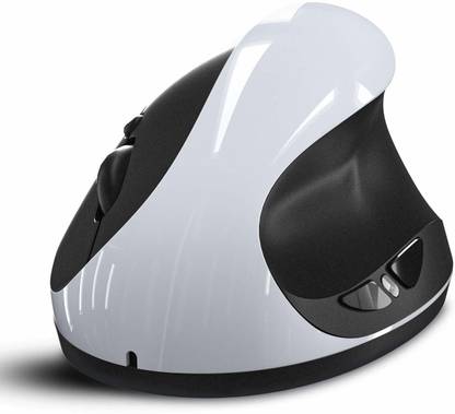 microware Wireless Mouse 2.4G Ergonomics Vertical Optical Mouse with Nano Receiver 4 Adjustable DPI 800/ 1200/ 1600/2400 Rechargeable 6 Buttons for Computer Notebook PC Laptop Mac-b00k (White) Wireless Optical  Gaming Mouse  with Bluetooth