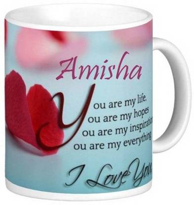 P89M Amisha/Amisha Name/Amisha Love Ceramic Coffee Ceramic Coffee Mug