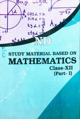 ND Ncert Fully Solution Mathematics Part-1 For 12th Class (English Medium) NCERT Syllabus (Kunji)