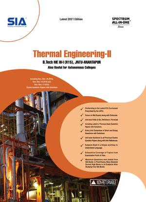 Thermal Engineering-II, B.Tech III-Year I-Sem (ME) R15, JNTU-Anantapur, Latest 2021 Edition