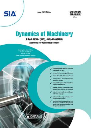 Dynamics Of Machinery, B.Tech III-Year I-Sem (ME) R15, JNTU-Anantapur, Latest 2021 Edition