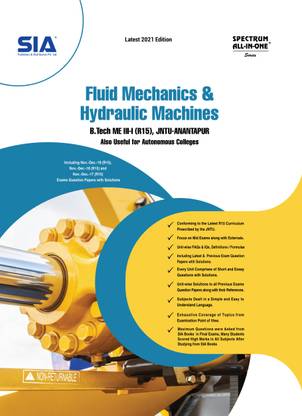 Fluid Mechanics And Hydraulic Machines, B.Tech III-Year I-Sem (ME) R15, JNTU-Anantapur, Latest 2021 Edition