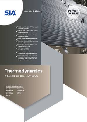 Thermodynamics, B.Tech II-Year I-Sem (ME) R18, JNTU-Hyderabad, Latest 2020-21 Edition