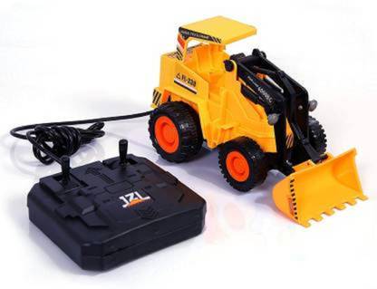 ZIPHER ENTERPRISE wired mechanical construction JCB machine & BULLDOZER gadi & small DUMPER tractor & tiny dump TRUCK under HYDRAULIC toy & DRIVING vehicle & weight LIFTING khilona with adjustable LOADER & REMOTE control for GIRL & BOY & KIDS & CHILDREN