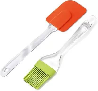 Stylo Silicon Spatula And Silicon Oil Butter Applying Brush (Combo Pack) Kitchen Tool Set
