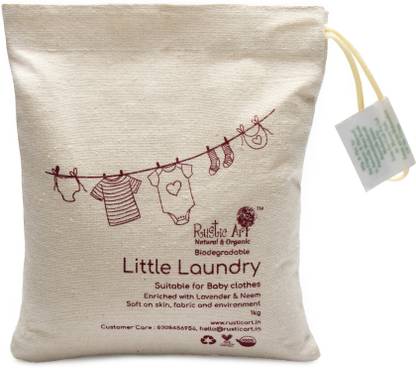 RUSTIC ART Little Laundry for Babies & Kids (1 kg ) Detergent Powder (Lavender)