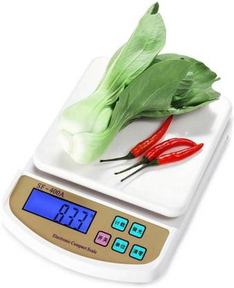 Zeom Fine & Durable Ultra Light Electronic Digital SF_400A UPTO 10 Kg Best Qualtiy Kitchen Use Weighing Scale (White) Weighing Scale