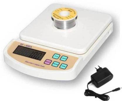 Zeom Advanced SF 400A with Adaptor 5 Kg Digital Household Use And Backlight Weighing Scale  (White) Weighing Scale