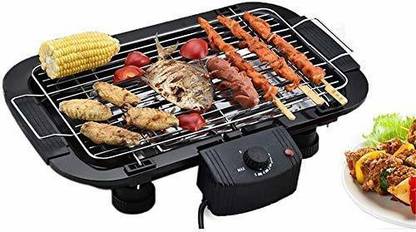 Infinite Wiz CharcoalGrillBarbequewithWoodenHandleSkewers(Black) Charcoal Grill