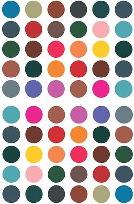 Vama Fashions Plain multicolor round Big Bindis Sticker Kumkum Bindi for Women Ladies Stylish ( Size 8mm ,Pack of 180 Bindis ) Forehead Multicolor Bindis