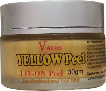 VACOS Yellow Livon Cream Peel Retinol 4%, Glycolic Acid 10% 30 gm Chemical Peel Skin Peeling Yellow Peel