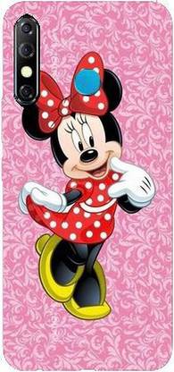 PHONE WALEY.COM Back Cover for Infinix Hot 8 (mickey,minnie,mouse,pink,