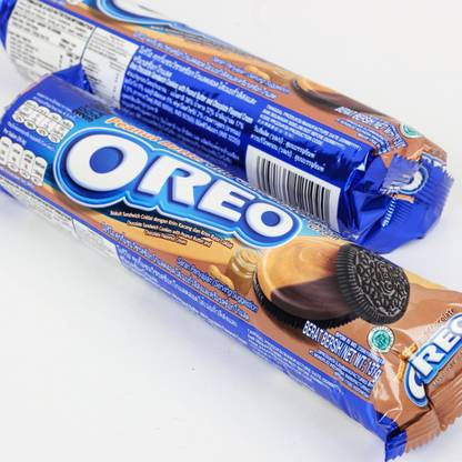 OREO Peanut Butter & Chocolate Cream Flavoured Sandwich Cookies, 133g [Pack of 2, Imported] Cookies Biscuit