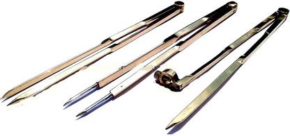 Pyramid Brass Divider Set of 3 Marine Compass Brass Divider set Navigation Compass Drafting Compass Set