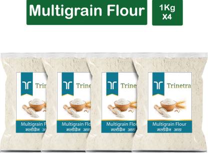 Trinetra Best Quality Multigrain Atta (Multigrain Flour)-1Kg (Pack Of 4)