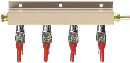 MyBrewery Air Distributor 5/16", CO2 Manifold (Select 2 , 3 or 4 Way) (4 Way) Check Valves