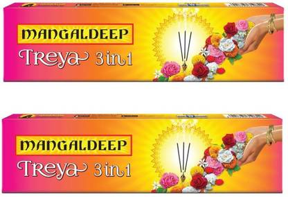 MANGALDEEP treya 3 in 1 (2*80sticks) rose, jasmine, sandle