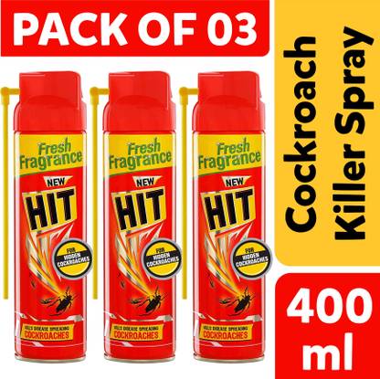 Hit Spray Crawling Insect Killer (400ml, Red) (Pack Of 03)