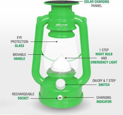 Luck n tuk Led lalten sollar Green Plastic Hanging Lantern