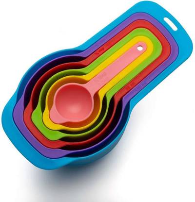 Vishisht Measuring Cups and Spoons - Space Saving Design Colorful Kitchen Cooking and Baking Measurement Measuring Cups Spoons Set Measuring Cup Set