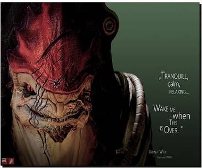 SKY DOT mass effect 3 urdnot wrex character look Non Slip Base Mousepad