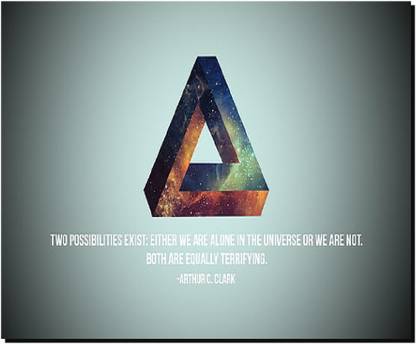 SKY DOT optical illusion triangle penrose triangle quote Non Slip Base Mousepad