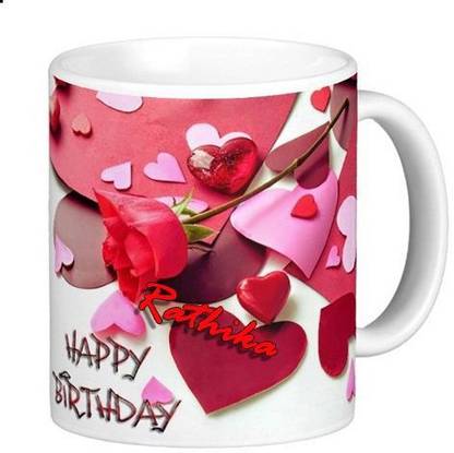 Exocticaa Happy Birthday Rathika Romantic Wish 91 Ceramic Coffee Mug