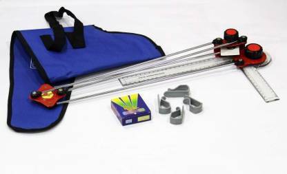 Antiquity MINI DRAFTER WITH BLUE CANVAS COVER & DRAWING BOARD CLIP SET OF 4 Drafting Kit