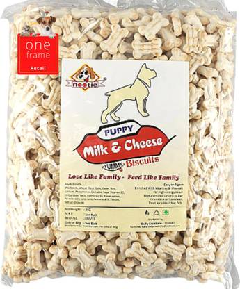Nootie One Frame Retail Milk Freshly Baked Biscuits Puppy Dog Treat 1 KG Milk Dog Treat