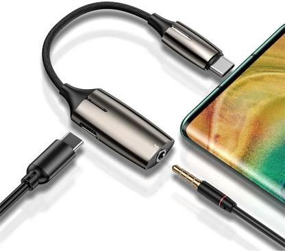 Baseus Tarnish LifeaZy Type C to 3.5mm Aux Audio Adapter with Charging Port to Stream Music & Charging Type-C Device Simultaneously Phone Converter