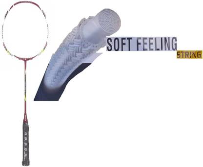 apacs Vanguard 11 Unstrung Badminton Racquet - (WITH SOFT FEELING STRING) Red Unstrung Badminton Racquet