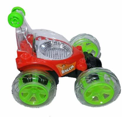 DSMS Big Size R/C Rechargeable Stunt Car (Dancing Car) with 3D Light and Music (360 Degree Run and Jump) Remote Control Car