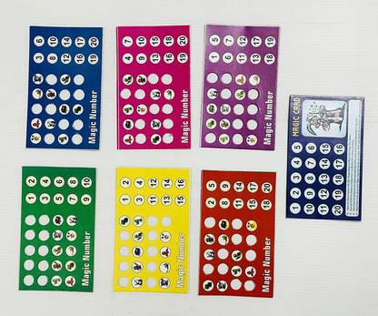 A SARKAR MAGIC WORLD Magic Number Card / Number Magic Card / Mental Magic numbers card 1 Magic Tricks