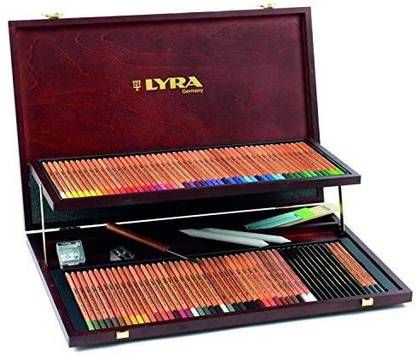 Lyra Rembrandt Polycolor Art Pencils, Set Of 100 Pencils Plus Accessories, Colors (2004200)