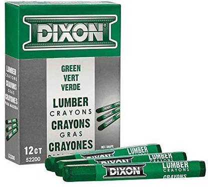 DIXON Industrial Lumber Marking Crayons, 4.5" X 1/2" Hex, , 12-Pack (52200)