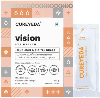 Cureveda Vision Plant-based Eye Health, Blue Light & Digital Guard Care - 30 Sachet
