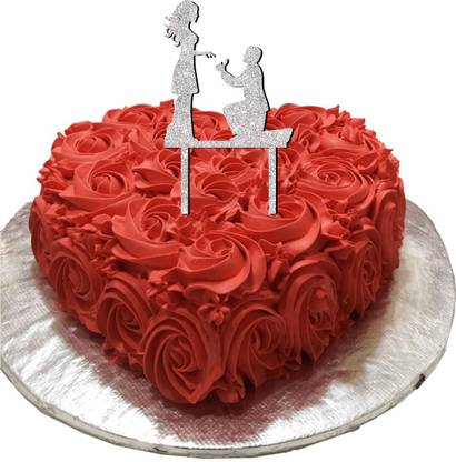 SUDARSHAN STICKER Proposal Glitter Cake Topper to Celebrate your Propose Day- Valentine's Day Special_SSCT66 Cake Topper