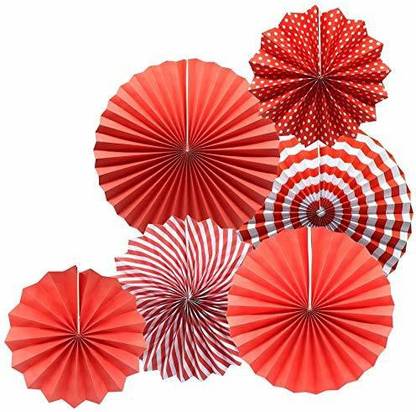 VELLURA SALES Paper Fan Decoration For birthday,anniversary,and home decor