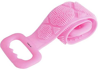 Bella Faccia Silicone Bathing towel type Double sided Scrubber Belt Brush for Body Back side Dead Skin deep cleaning, Dirt Removal, Rinse soap makes Clean Bath Perfect