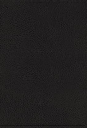 NKJV, Single-Column Reference Bible, Genuine Leather, Black, Comfort Print