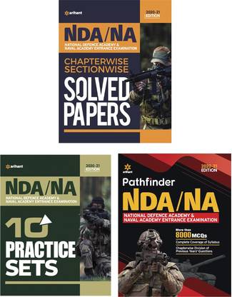 Pathfinder NDA/NA National Defence Academy & Naval Academy Chapterwise & Sectionwise Solved Paper and 10 Practice (Set of 3 books)
