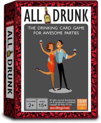 Exciting Lives All Drunk Party Drinking Game Post  Card