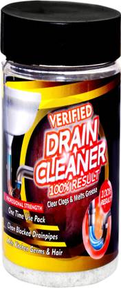 VERIFIED drainage pipe block remover instant action/drain cleaner powder to Clear Clogged Drains, Sinks, Pipes 300 gm Powder Drain Opener