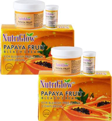 NutriGlow Papaya Fruit Bleach Cream Pack of 2