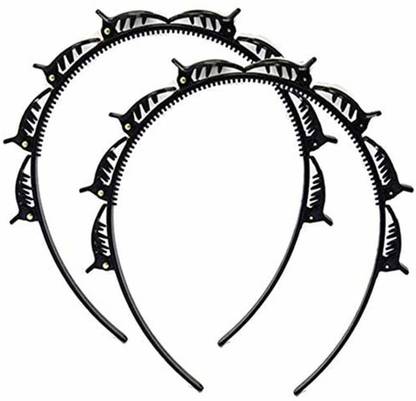 R H lifestyle Pack of 2 Hair Styling Twist Plait Clip Front Twister Headbands for Knitting Head Band